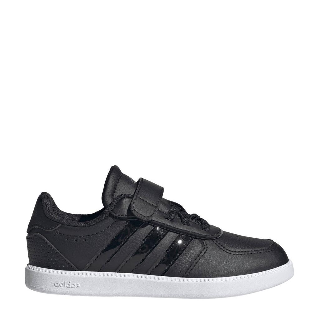 Zwarte jongens en meisjes adidas Sportswear Breaknet Sleek sneakers van imitatieleer/voering: mesh/voetbed: eva met elastische veter- met klittenbandsluiting