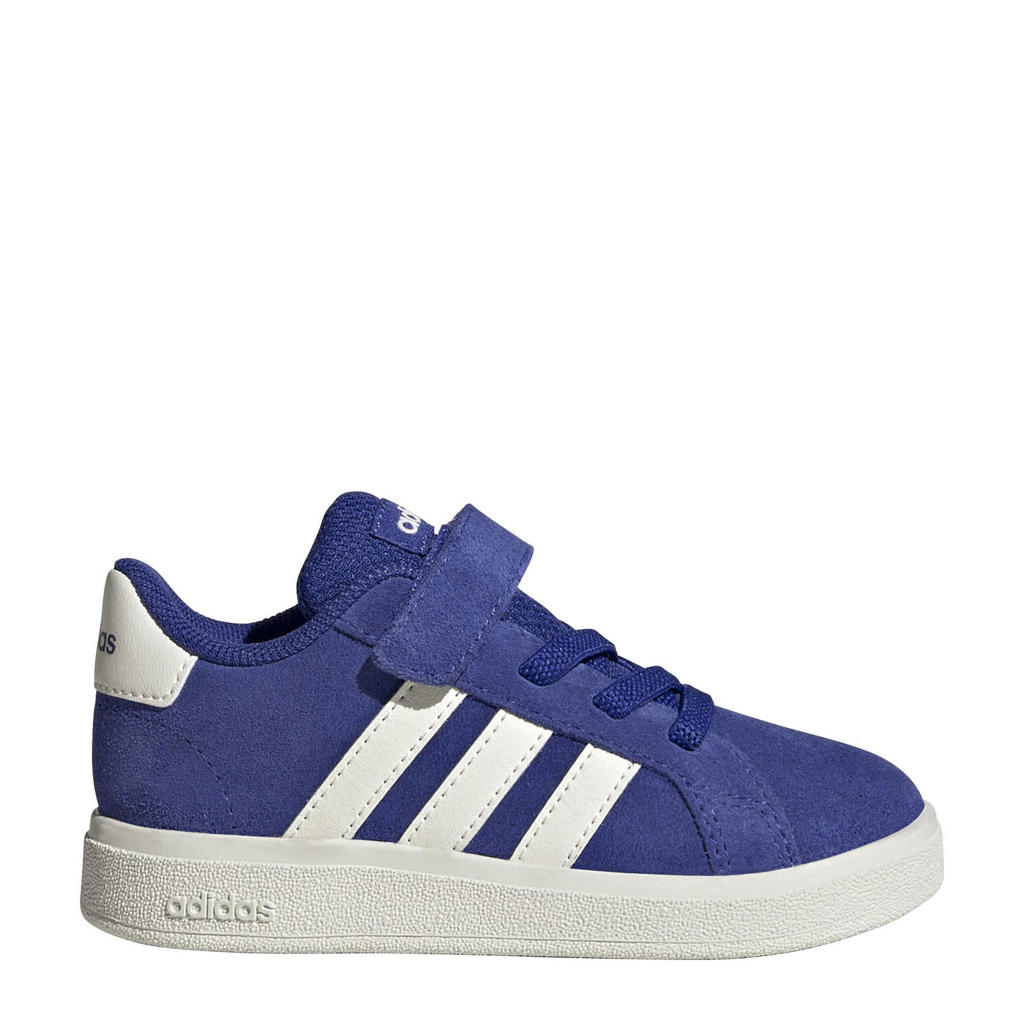 Kobaltblauw en ecru jongens en meisjes adidas Sportswear Grand Court 00's sneakers van imitatieleer/voering: mesh/voetbed: eva met veters