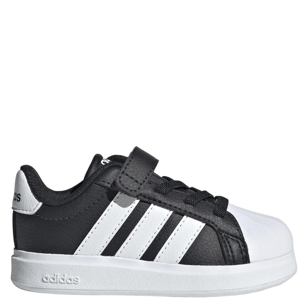 Zwart en witte jongens en meisjes adidas Sportswear Streettalk sneakers van imitatieleer/voering: mesh/voetbed: eva met elastische veter- met klittenbandsluiting