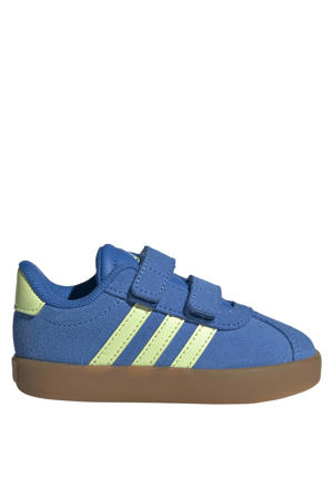 VL Court 3.0 suede sneakers kobaltblauw/limegroen