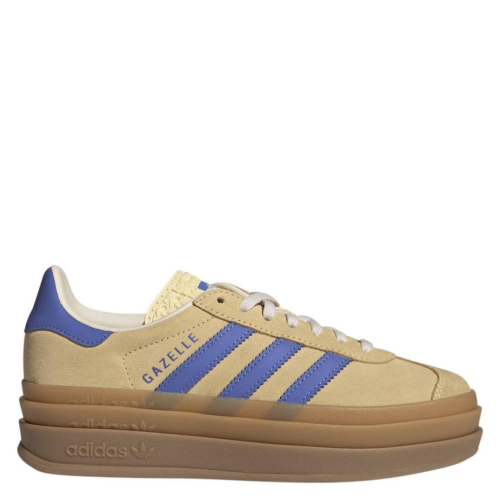 Zand en lilakleurige jongens en meisjes adidas Originals Gazelle Bold sneakers van leer-suède/voering: mesh/voetbed: eva met veters