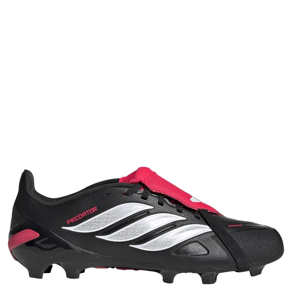 Zwart en witte jongens en meisjes adidas Performance Predator Leaque FT junior voetbalschoenen van imitatieleer/voering: mesh/voetbed: eva met veter- met klittenbandsluiting