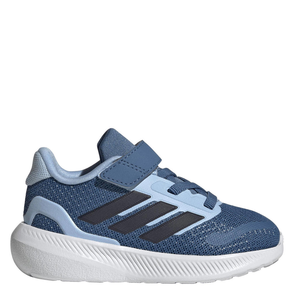 Blauw, donkerblauw en lichtblauwe jongens en meisjes adidas Sportswear Runfalcon 5 mesh sneakers van mesh-pu/voering: mesh/voetbed: eva met klittenband