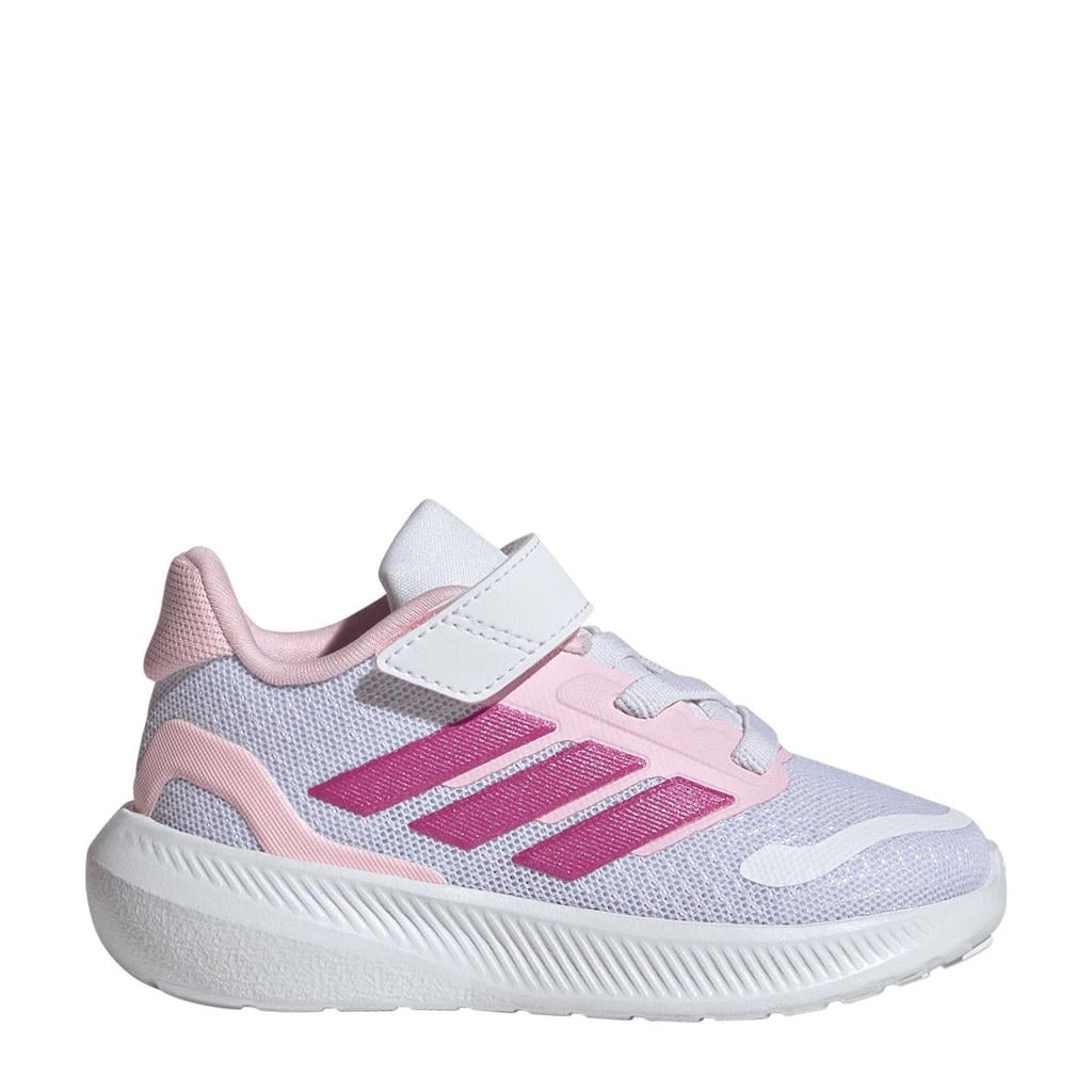 Wit, lichtroze en fuchsia jongens en meisjes adidas Sportswear Runfalcon 5 mesh sneakers van mesh-pu/voering: mesh/voetbed: eva met klittenband