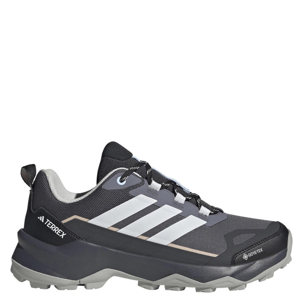 Donkerbruin en grijze dames adidas Terrex Skychaser wandelschoenen bruin van gore-tex/voering: mesh/voetbed: eva met veters