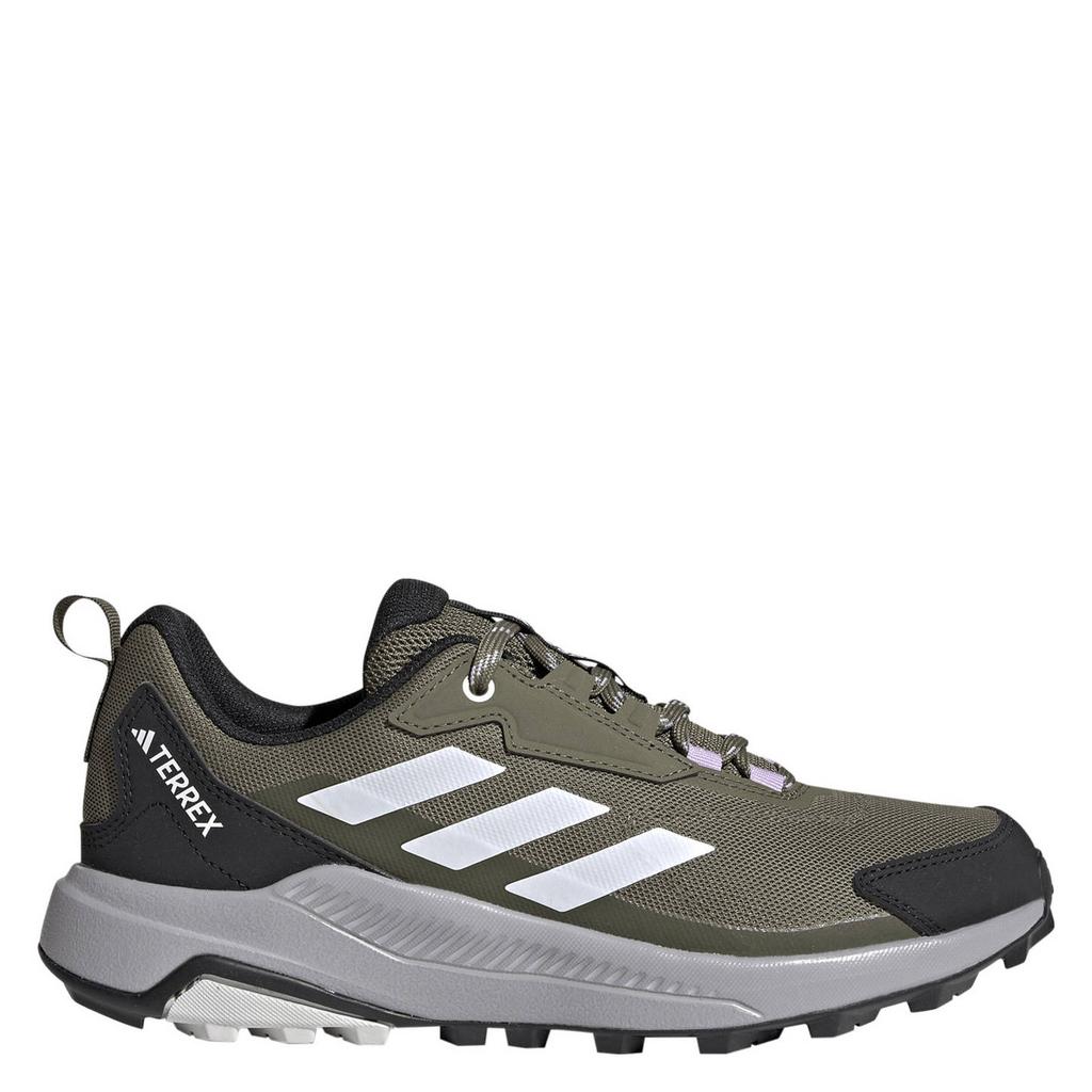 Olijfgroen en antraciete dames adidas Terrex Anylander wandelschoenen van mesh-pu/voering: mesh/voetbed: eva met veters