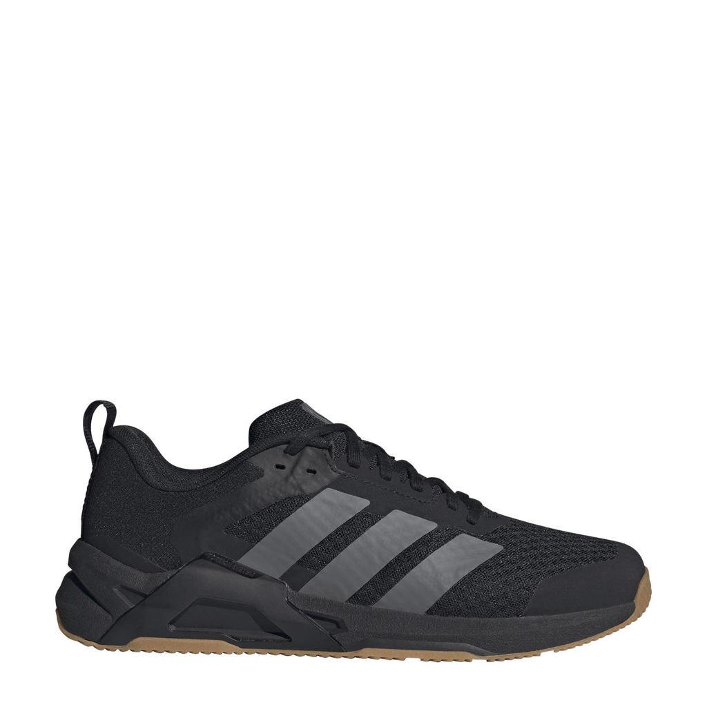 Zwart en grijze heren adidas Performance Dropset Control fitness schoenen van mesh/voering: mesh/voetbed: eva met veters