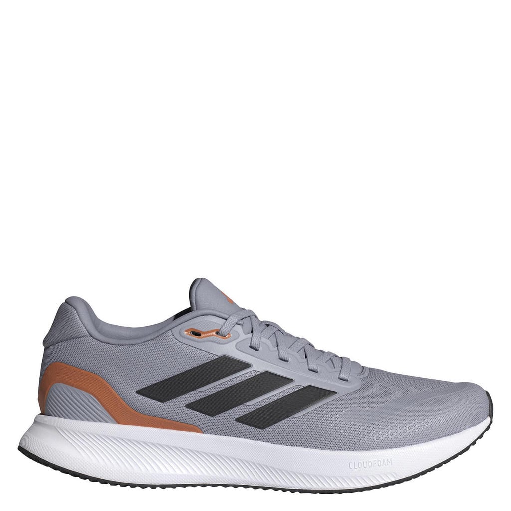 Zilver en oranje heren adidas Performance hardloopschoenen grijs van mesh-pu/voering: mesh/voetbed: eva met veters