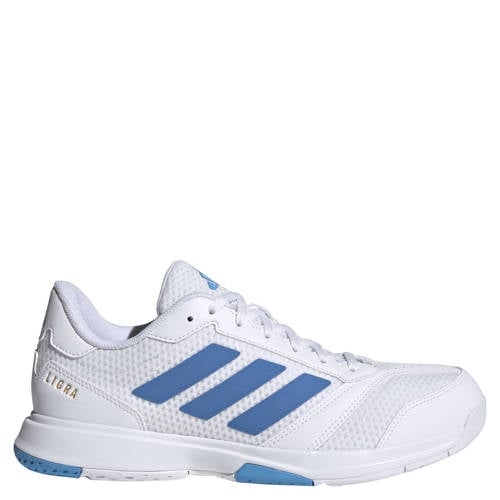 adidas Performance Ligra zaalsportschoenen wit/blauw afbeelding