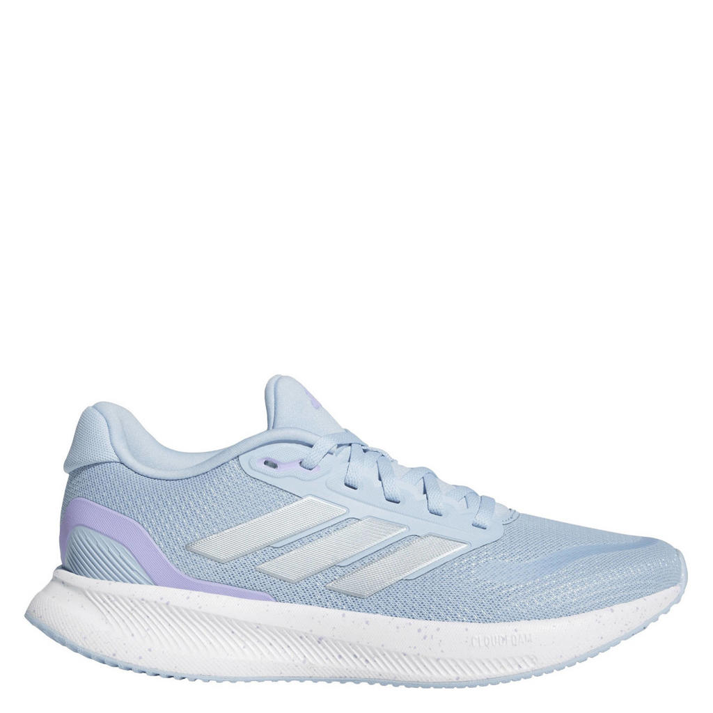 Lichtblauw en paarse dames adidas Performance hardloopschoenen van mesh-pu/voering: mesh/voetbed: eva met veters