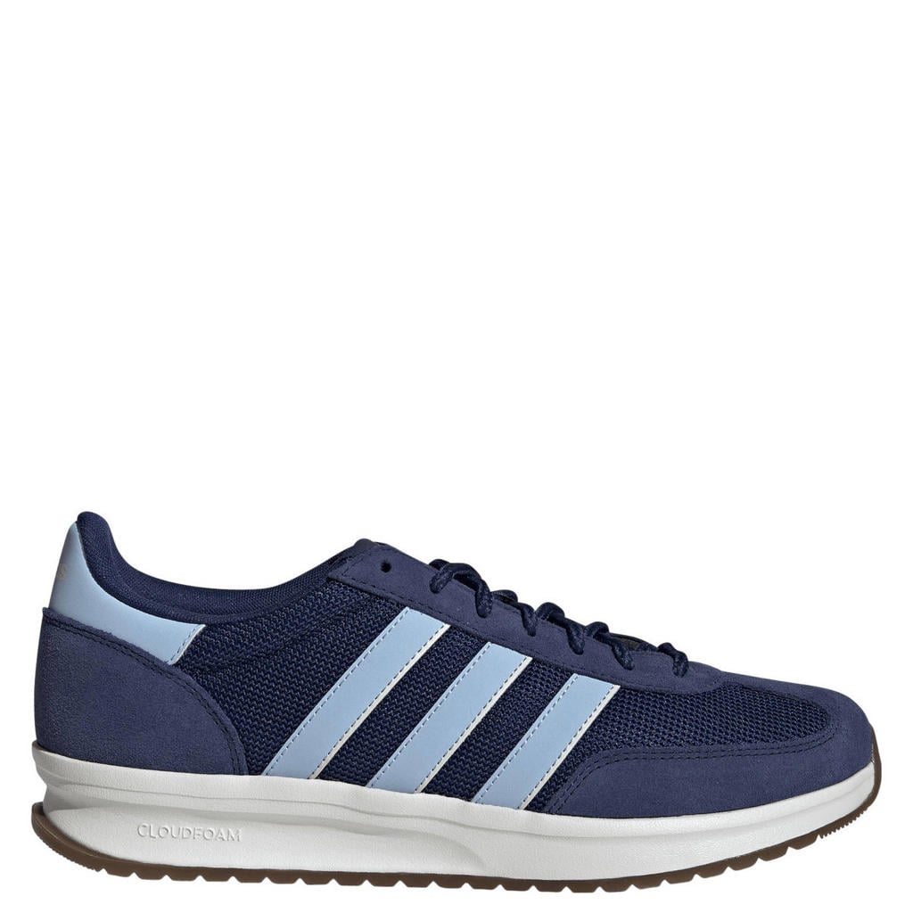 Donkerblauw en lichtblauwe heren adidas Sportswear Run 70s 2.0 sneakers van mesh-suède/voering: mesh/voetbed: eva met veters