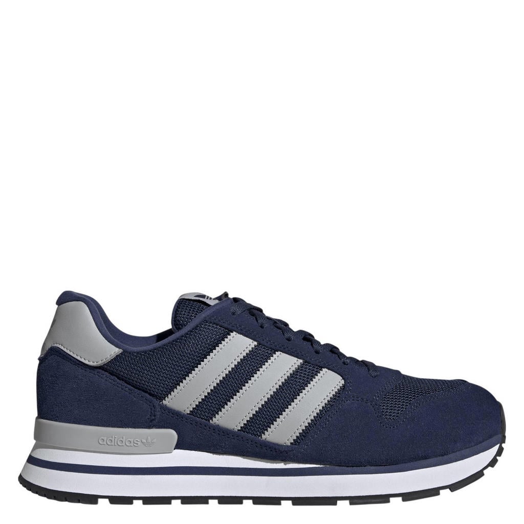 Donkerblauw en grijze unisex adidas Originals ZX 500 RS sneakers van mesh-suède/voering: mesh/voetbed: eva met veters