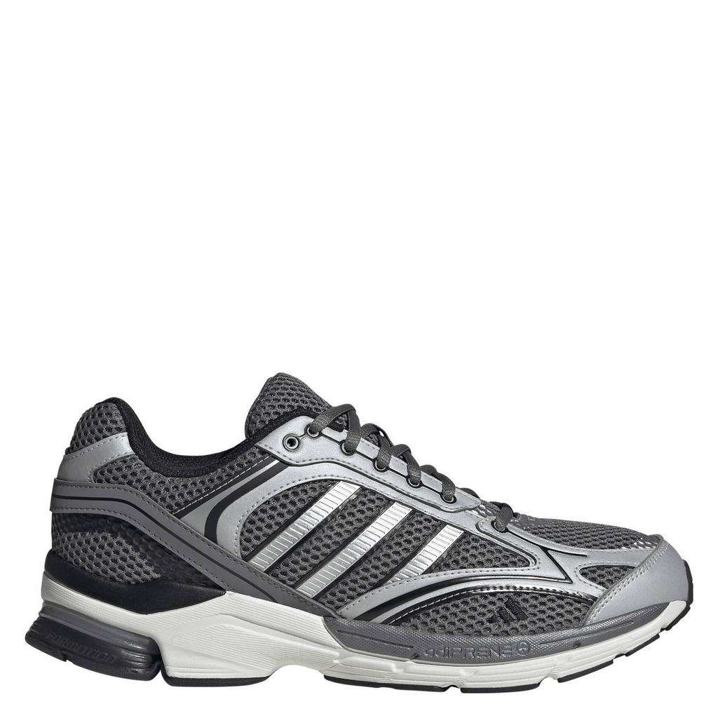 Donkergrijs en zilverkleurige unisex adidas Sportswear Spiritain 2000 mesh sneakers van mesh-pu/voering: mesh/voetbed: eva met veters