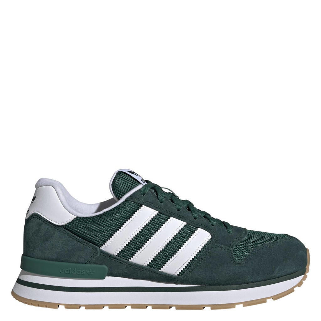 Donkergroen en witte unisex adidas Originals ZX 500 RS sneakers van mesh-suède/voering: mesh/voetbed: eva met veters