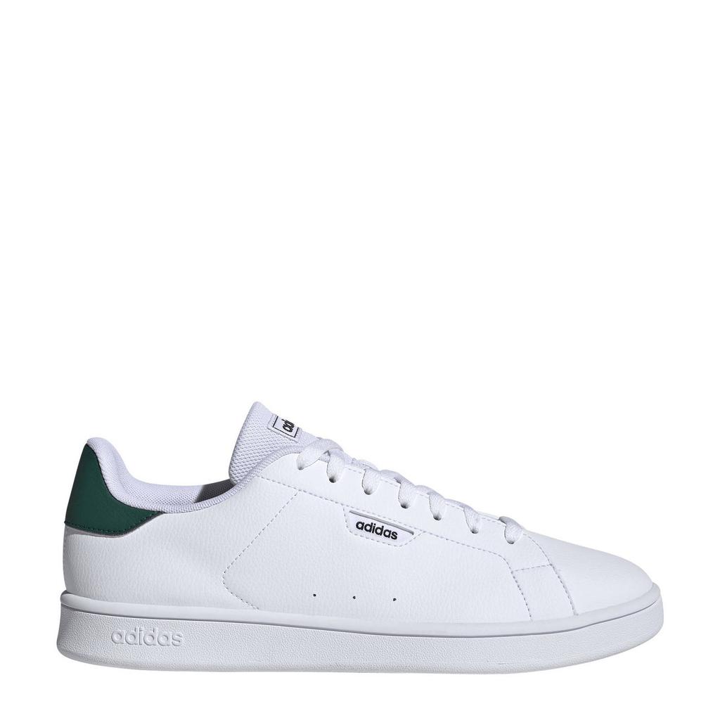 Wit en groene heren adidas Sportswear Urban Court sneakers van imitatieleer/voering: mesh/voetbed: eva met veters