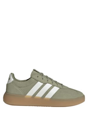 Barreda Decode Lux leren sneakers grijsgroen/ecru