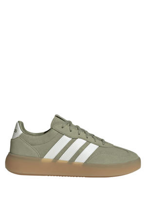 Barreda Decode Lux leren sneakers grijsgroen/ecru
