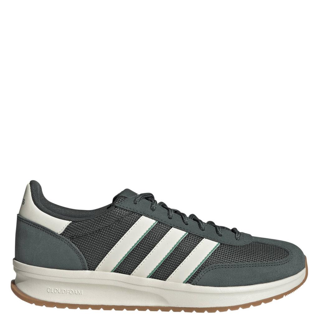Donkergroen en ecru heren adidas Sportswear Run 70s 2.0 sneakers van mesh-suède/voering: mesh/voetbed: eva met veters