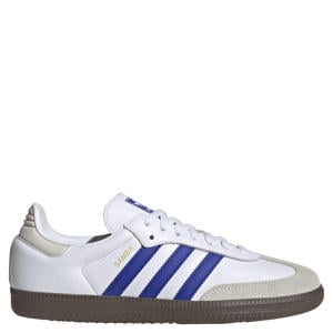 Samba OG leren sneakers wit/blauw
