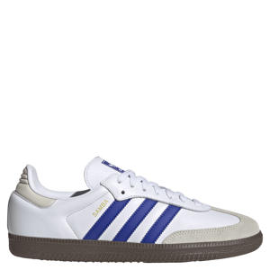 Samba OG leren sneakers wit/blauw