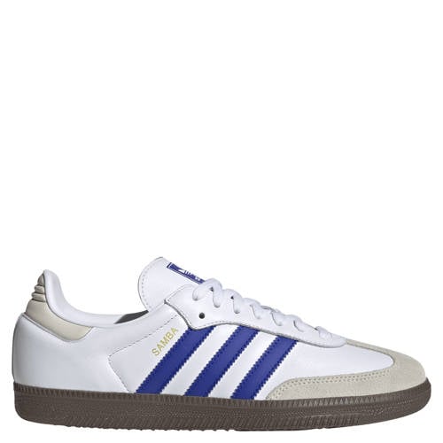 adidas Originals Samba leren sneakers OG wit/blauw afbeelding