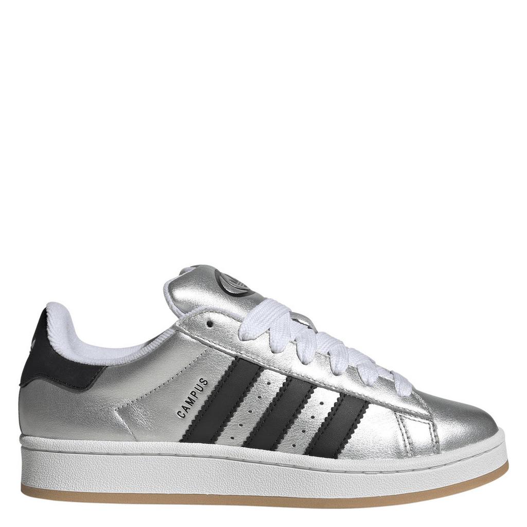 Zilver en zwarte dames adidas Originals Campus 00s sneakers van leer/voering: mesh/voetbed: eva met veters
