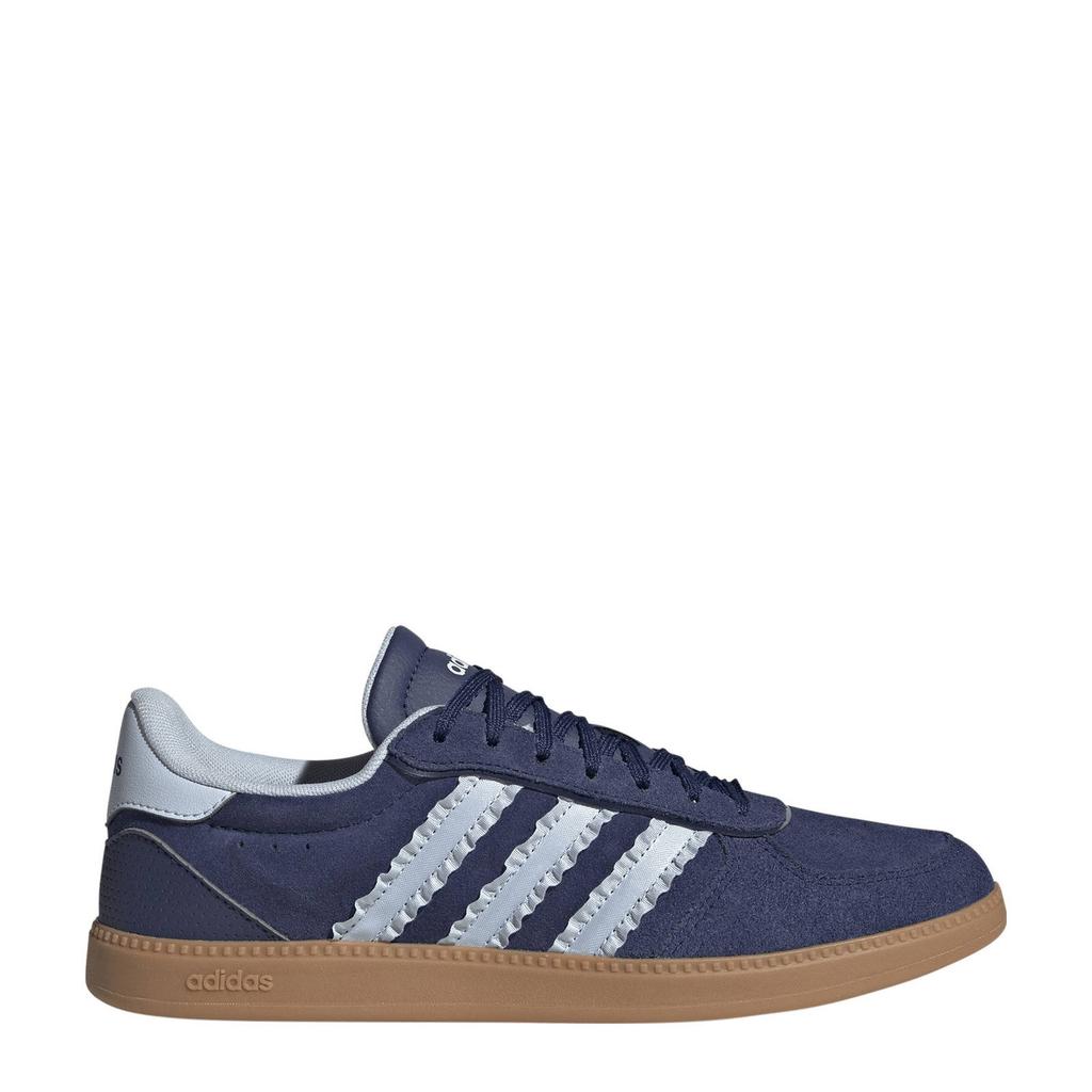 Donkerblauw en zilverkleurige dames adidas Sportswear Breaknet Sleek sneakers van imitatieleer/voering: mesh/voetbed: eva met veters
