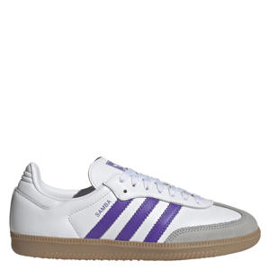 Samba OG leren sneakers wit/paars