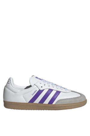 Samba OG leren sneakers wit/paars