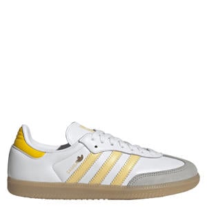 Samba OG leren sneakers wit/geel