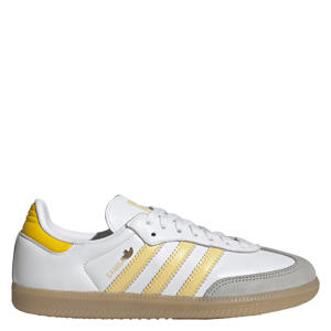 Samba OG leren sneakers wit/geel