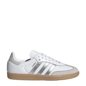 Samba OG leren sneakers wit/zilver