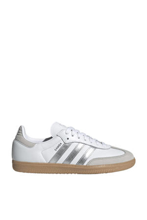 Samba OG leren sneakers wit/zilver