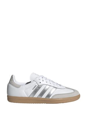 Samba OG leren sneakers wit/zilver