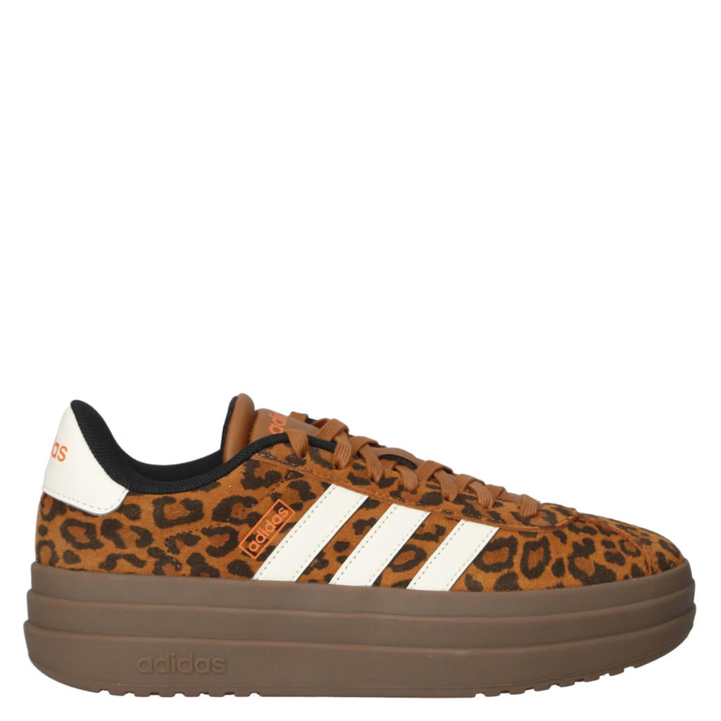Bruin en zwarte dames adidas Sportswear VL Court Bold sneakers van suède/voering: mesh/voetbed: eva met veters