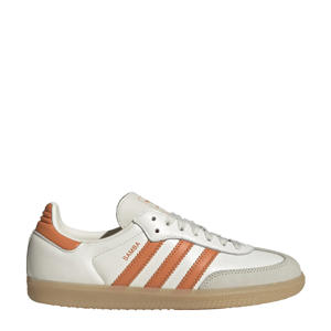 Samba OG leren sneakers wit/oranje