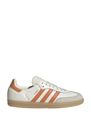 Samba OG leren sneakers wit/oranje