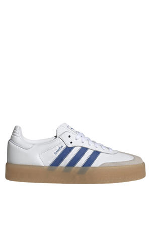 Sambae sneakers wit/kobaltblauw