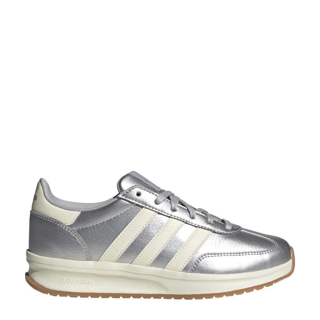 Zilverkleurige dames adidas Sportswear Run 70s 2.0 sneakers offwhite van imitatieleer-suède/voering: mesh/voetbed: eva met veters