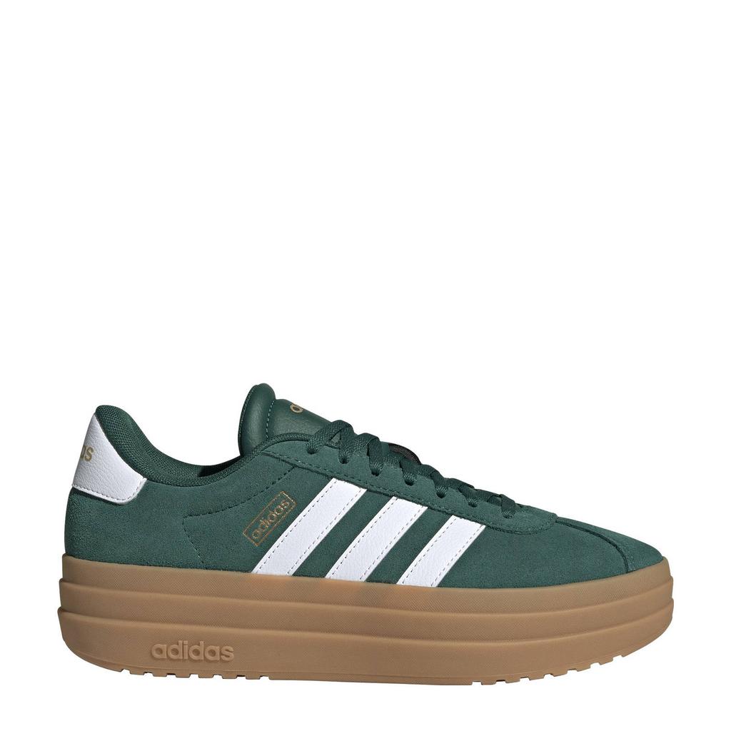 Groen en witte dames adidas Sportswear VL Court Bold sneakers van suède/voering: mesh/voetbed: eva met veters
