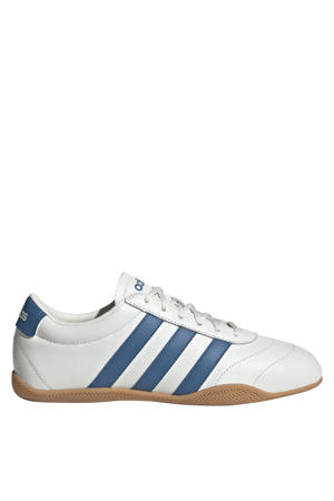Grand Court Low leren sneakers wit/blauw