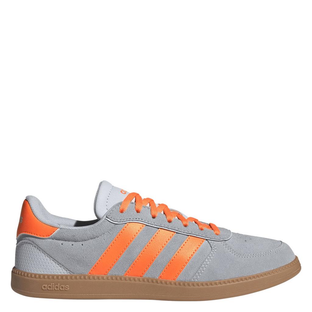 Lichtblauw en oranje dames adidas Sportswear Breaknet Sleek sneakers van suède/voering: mesh/voetbed: eva met veters