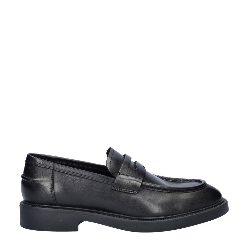 Zwarte heren Vagabond Alex leren loafers
