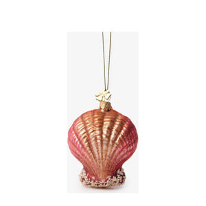 glazen kerstornament van een schelp (8cm)
