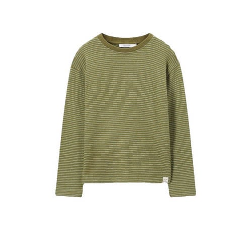 Sissy-Boy gestreepte longsleeve groen fijn gebreid afbeelding