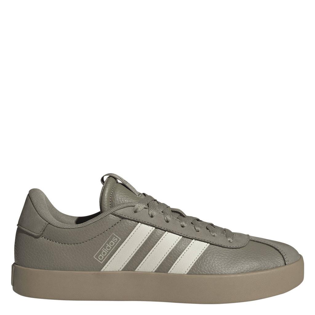 Zandkleurige heren adidas Sportswear VL Court 3.0 suede sneakers met veters