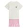 adidas Originals T-shirt + short wit/roze