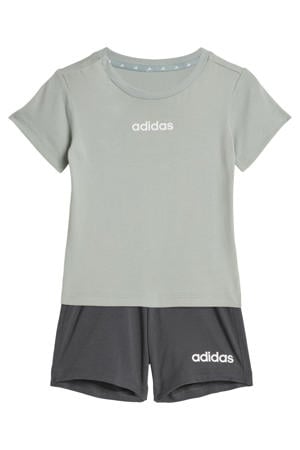 shirt + short mintgroen/grijs