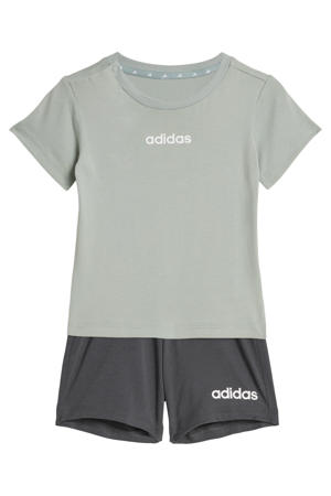 shirt + short mintgroen/grijs