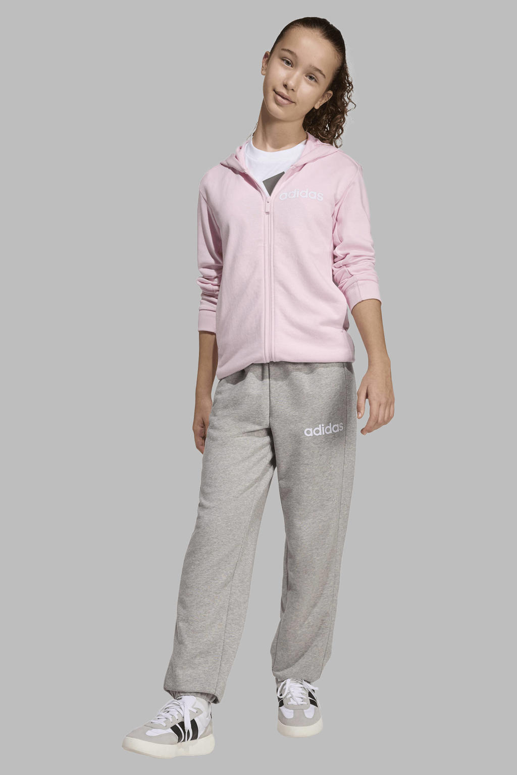 adidas Sportswear joggingpak Essentials roze/grijs
